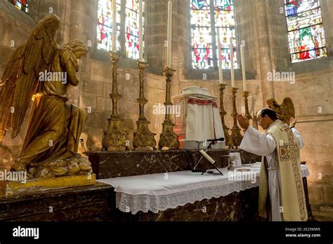 Mass In St Nicolas S Church Beaumont Le Roger France During 2019