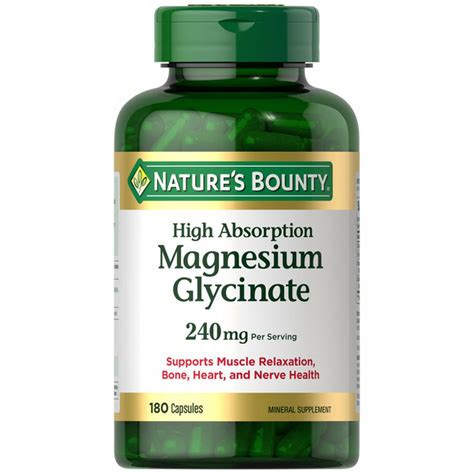 Costco Nature S Bounty Magnesium Glycinate Mg High Absorption