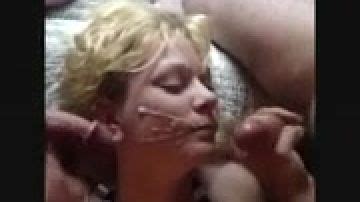 Naughty Cougar Getting Face Fucked By Two Horny Guys Porn