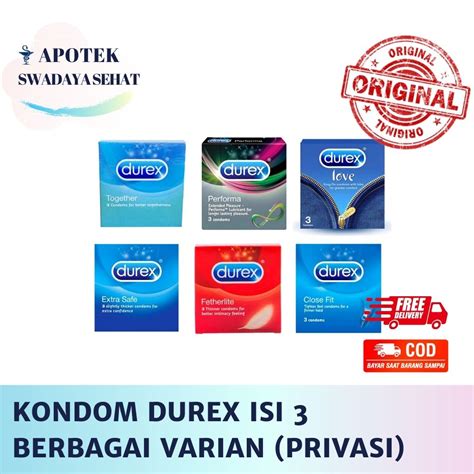 Jual DUREX Kondom Isi 3 Varian Together Performa Love Extra Safe