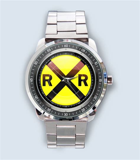 New Railroad Crossing Custom Stainless Steel Wrist Watch Wrist Watch