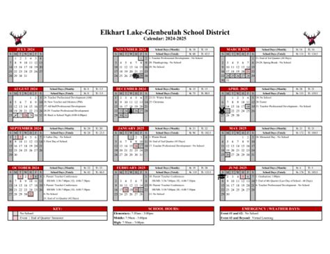 Elkhart Community Schools Calendar 2024 2025 - Mil Lauree