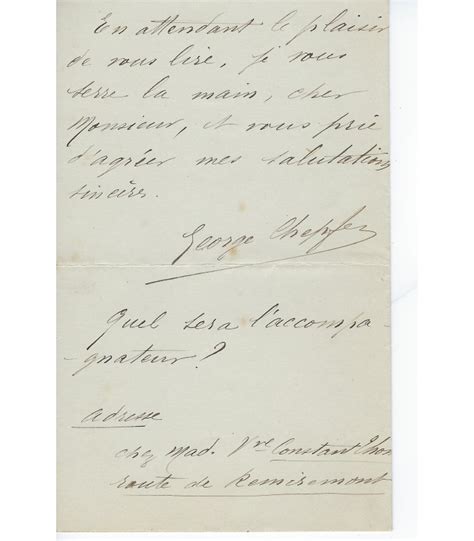 Chepfer Georges Chansonnier Et Humoriste Lorrain Lettre Autographe G