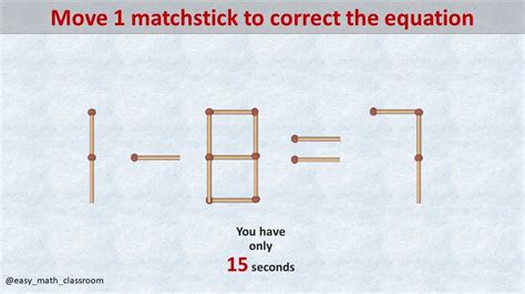 Move Matchstick To Fix The Equations Matchstick Puzzle Youtube