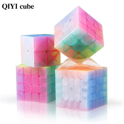 Qiyi cubo mágico de gelatina de Color cubo transparente rompecabezas