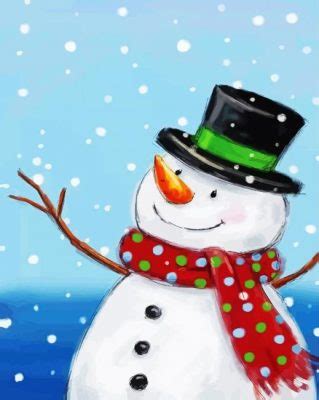 Aesthetic Snowman Paint By Numbers Numeral Paint Kit