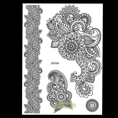 1 Sheet Popular Disponsable Tattoo Henna Sexy Women Lace Stencil Bj009a