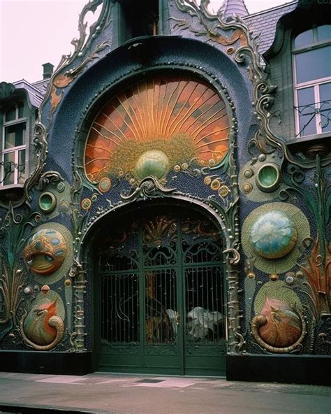An Elaborately Painted Building On The Corner Of A Street
