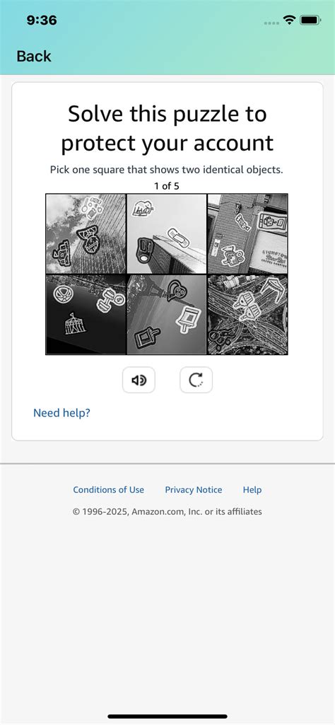 Solve This Puzzle To Protect Your Account Tradução - 9:36 Back Solve this puzzle to protect your account Pick one square th..