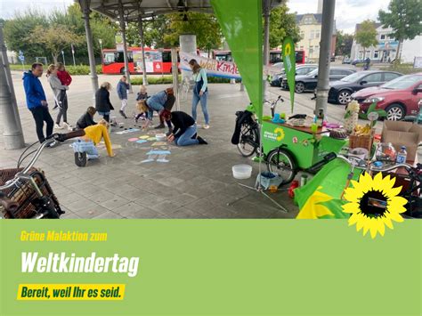 Grüne Malaktion zum Weltkindertag Grüne Steinfurt