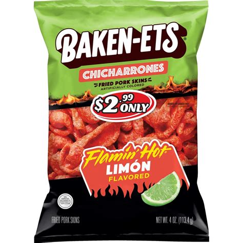 Baken Ets Flamin Hot Limon Fried Pork Skins Oz Ralphs