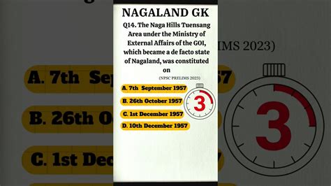 NAGALAND GK NPSC 2023 With Brief Explanation Npsc Upsc Nagaland