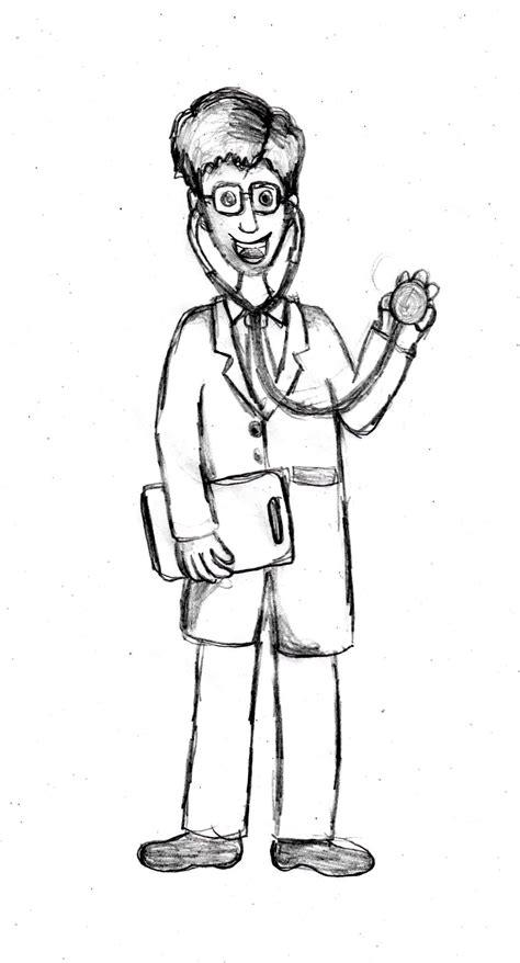 How To Draw Doctor Simple Doctor Drawing Draw Doctor