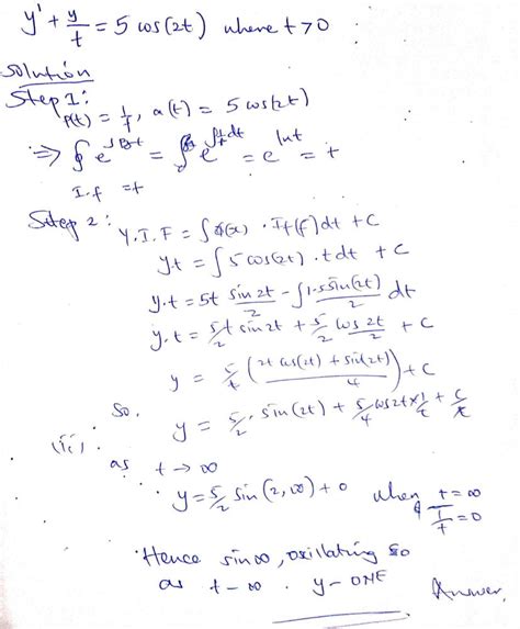 Solved Find The General Solution Of The Given Differential Equation