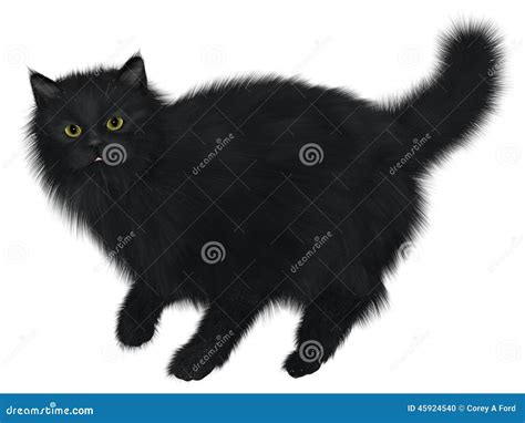 Black Cat Walking stock illustration. Illustration of halloween - 45924540