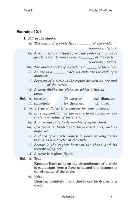 Ncert Solutions For Class 9 Maths Chapter 10 Exercise 10 1 Mathongo