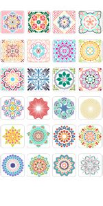 36 PCS Reusable Mandala Stencils For Painting Rocks Wood Canvas Fabric