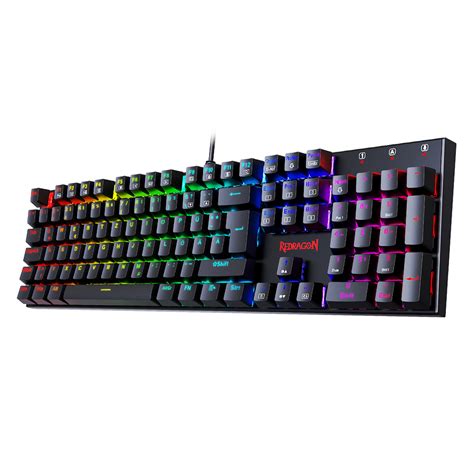 Redragon 105-Key Mechanical Keyboard RGB Backlit German Layout