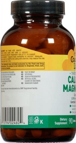 Country Life® Calcium 1000 Mg And Magnesium 500 Mg Tablets 90 Ct Pick ‘n Save