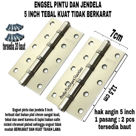 Jual Engsel 5 Inch Engsel Lubang 5 Engsel Daun Pintu Besar Pintu