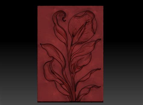 Calla Lily Relief Calla Lily Relief 3d Printing Stl 3d Model 3d