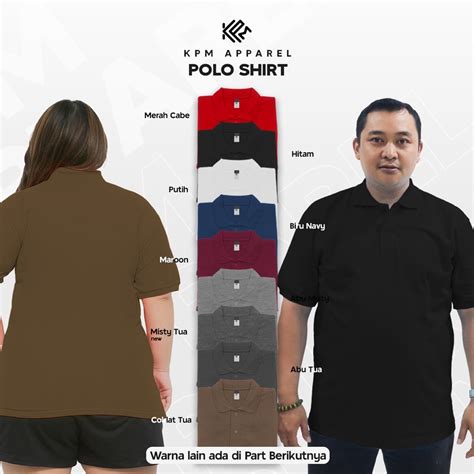 Jual Kaos Polo Shirt Pique CVC KPM Apparel BIG SIZE PART 1 Bahan Nyaman