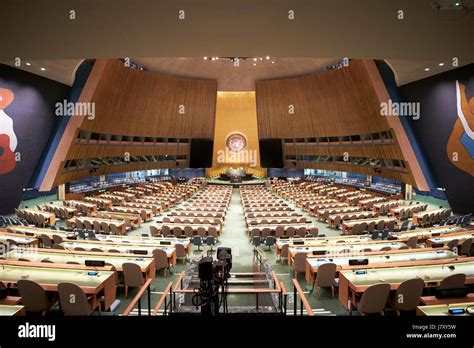 General Assembly Chamber Hall At The United Nations Headquarters