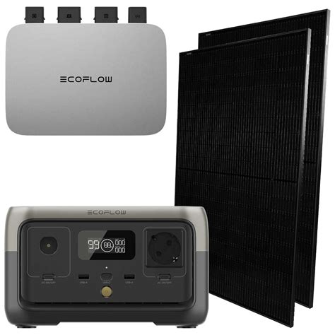 EcoFlow Balkonkraftwerk 600W Komplettset PowerStream Mit RIVER 2