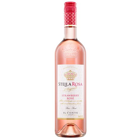 Stella Rosa Strawberry Rosé Semi Sweet Rosé Wine 750ml Glass Bottle