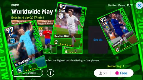 Halaand 103 Rate New Potw Worldwide Pack Opening In Efootball 24