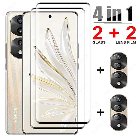 Full Glue Curved Glass For Honor 50 60 70 Pro Tempered Glass Camera Lens Film Screen