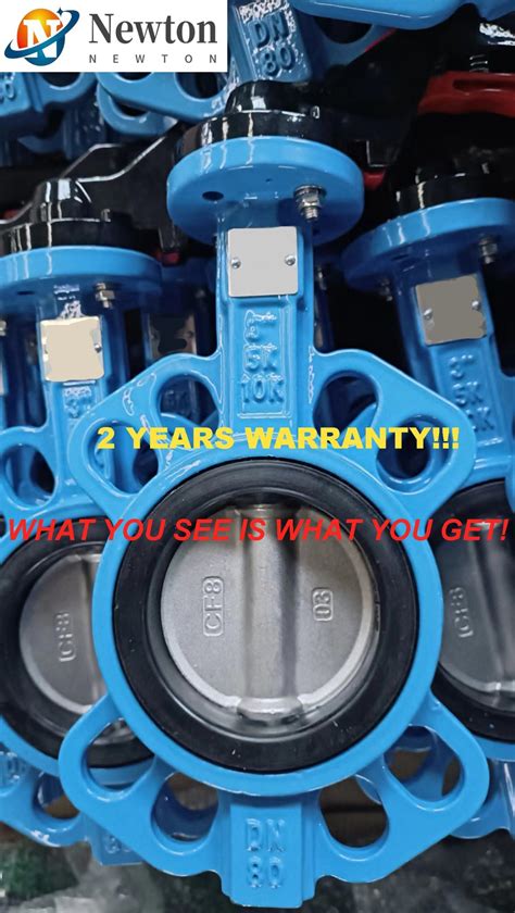 DN80 Wafer Type Butterfly Valve Di Body SS304 Disc EPDM NBR Seat