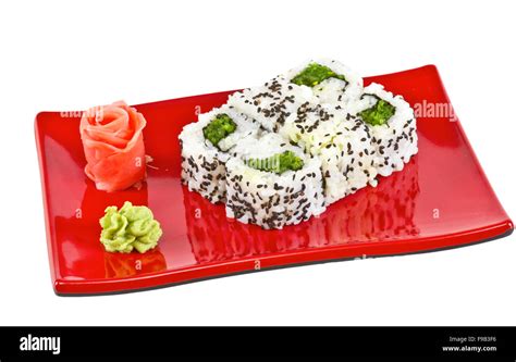 Japan Vegetarian Roll With Nori Stock Photo Alamy
