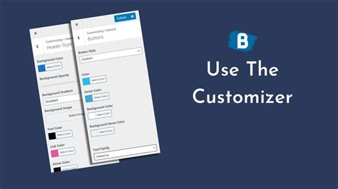 Lesson 3 How To Use The Customizer Youtube