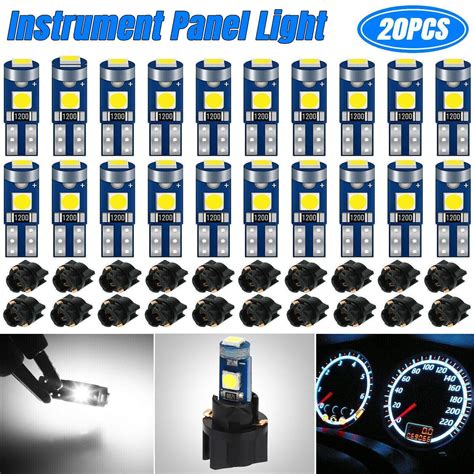 X White T Smd Led Instrument Panel Dash Gauge Light Bulbs