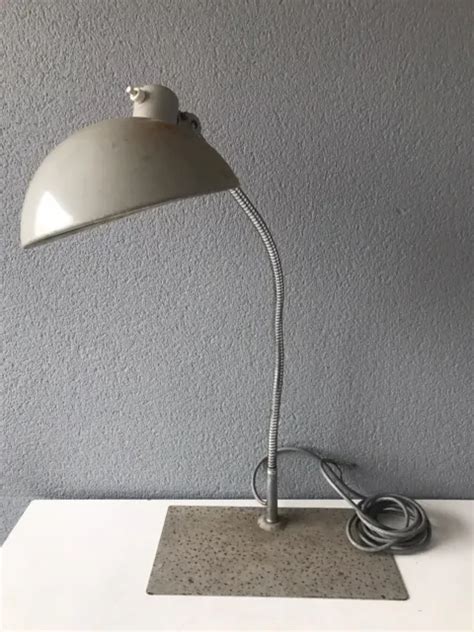 GRANDE LAMPE DE bureau industrielle vintage années 50 60 dans son jus