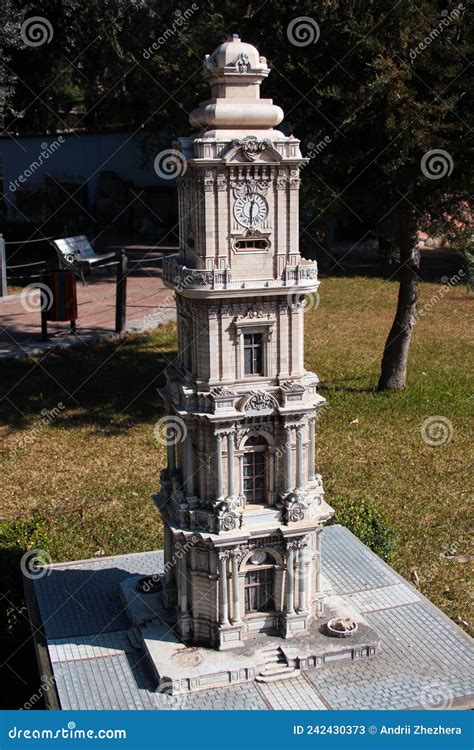 Antalya Turkey 26 De Febrero De 2022 Modelo De Torre De Reloj De