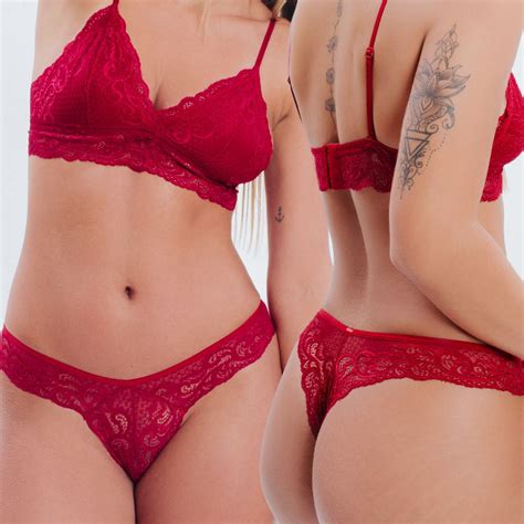 Calcinha Mini Cale On Fio Dental Em Renda Meet Lingerie