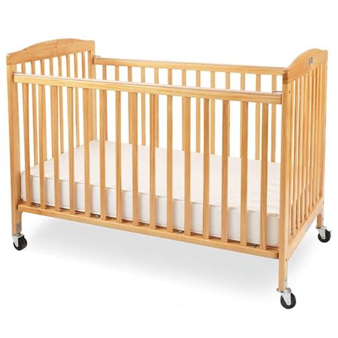 L.A. Baby Full Size Wood Folding Crib, Natural - Walmart.com