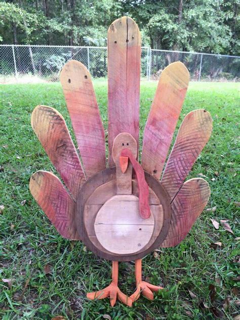 Wooden Turkey Yard Decor Upcycled Pallet Diy Ideas Fall Decor Diy