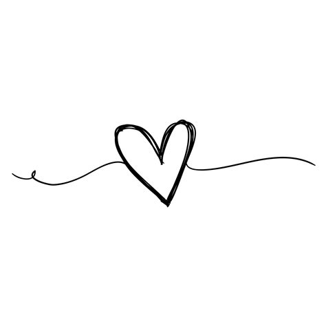 drawn of Continuous line drawing of love sign with heart embrace ...