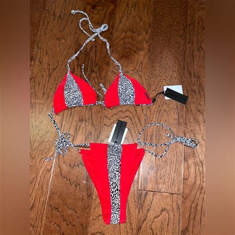 Kendall Kylie Swim Nwt Kendall And Kylie Cheetah Liquid Leo Red