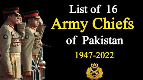 List Of 16 Army Chiefs Of Pakistanpakistan K 16 Army Chiefs Kon Sy Hn