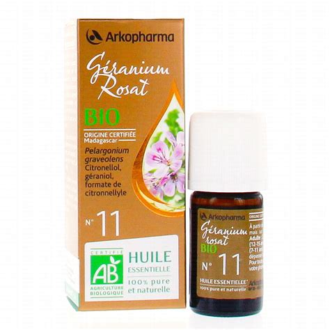 Arkopharma Arkoessentiel Huile Essentielle G Ranium Rosat N Bio