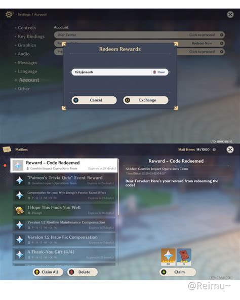 How To Redeem Codes In Genshin Impact Allgamers Images And Photos Finder