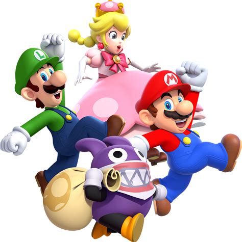 Download Luigi Peachette Mario And Nabbit New Super Mario Bros U