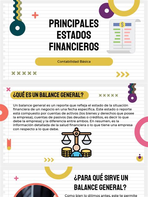 Tema 5 Principales Estados Financieros Pdf Hoja De Balance