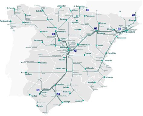 SPAIN TRAIN MAP - Imsa Kolese