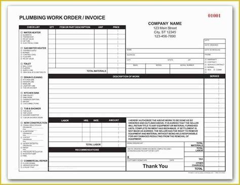 Plumbing Work order Template Free Of Work order forms | Heritagechristiancollege