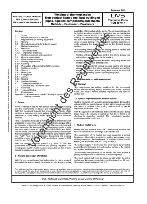 Richtlinie DVS 2207-6 (09/2003) / Fügen von Kunststoffen - DVS ...